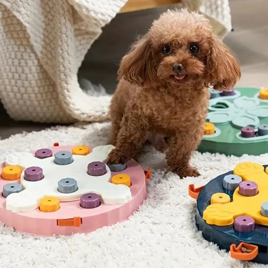 Interactive Dog Puzzle Toys Slow Feeder - Increase Puppy IQ with Food Dispenser, Slowly Eating NonSlip Bowl - Pet Cat Dogs Train