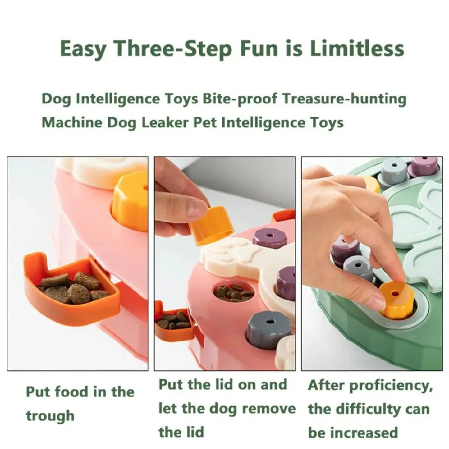 Interactive Dog Puzzle Toys Slow Feeder - Increase Puppy IQ with Food Dispenser, Slowly Eating NonSlip Bowl - Pet Cat Dogs Train