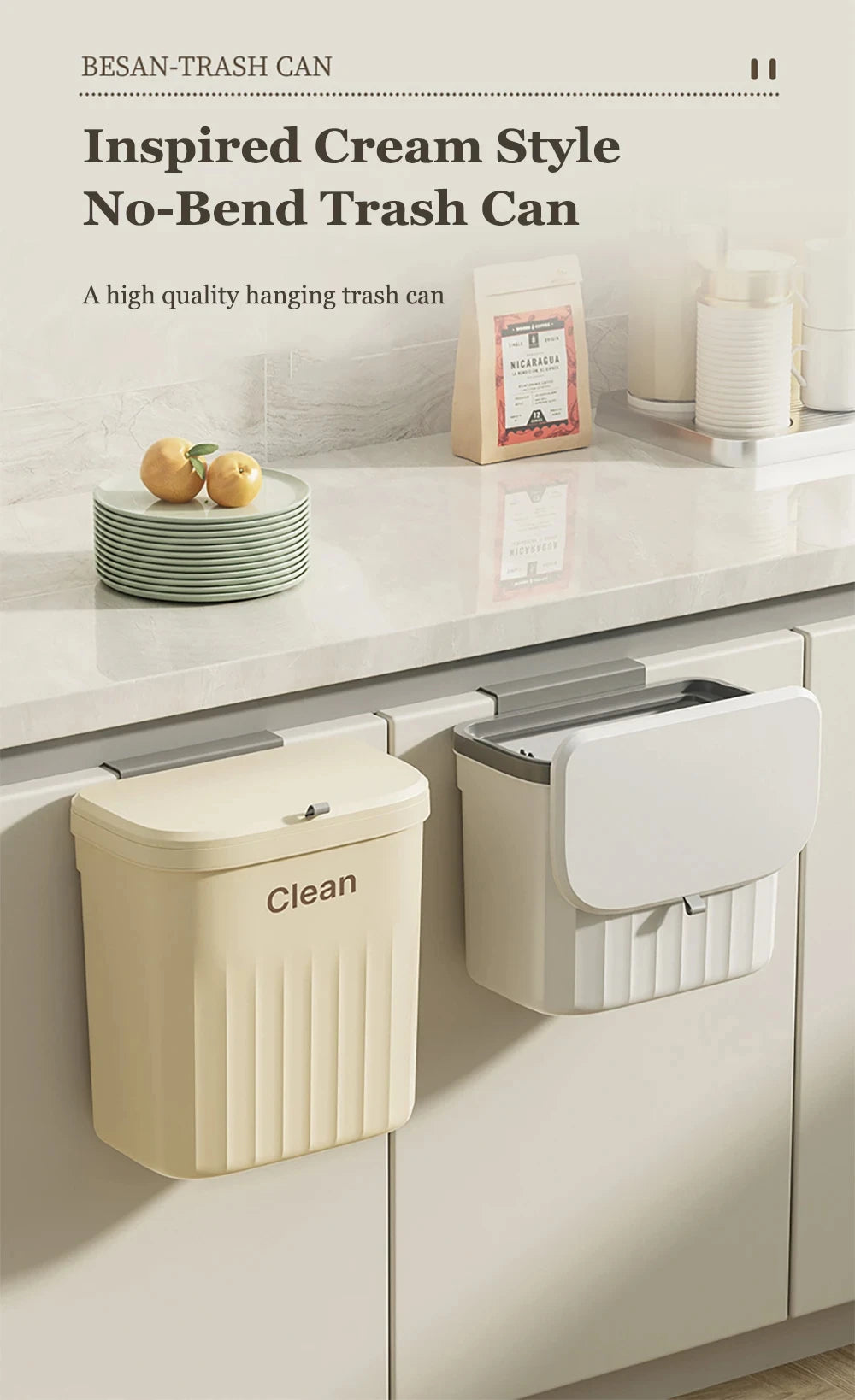 Wall Mounted Hanging Trash Bin